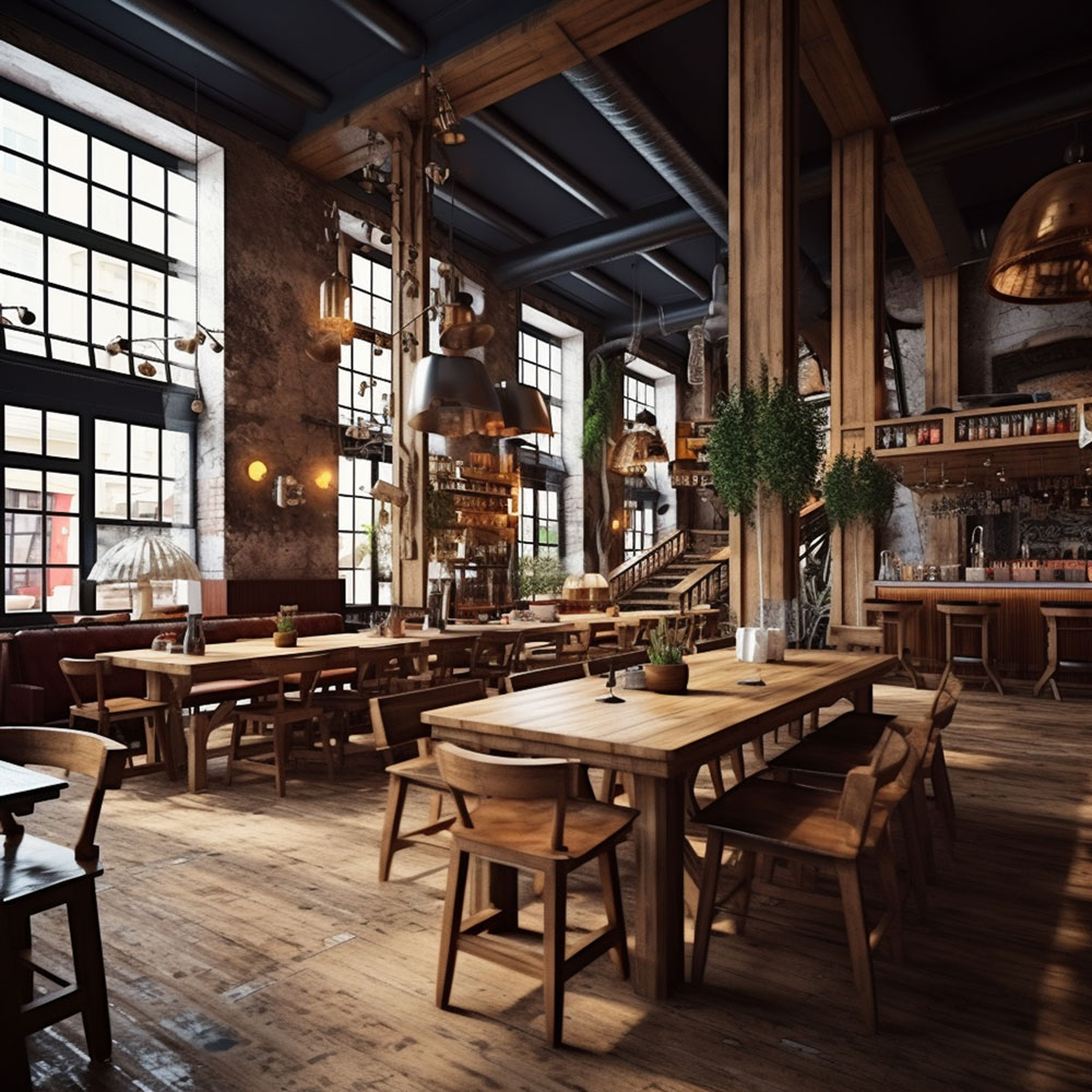 Cafetería de madera
